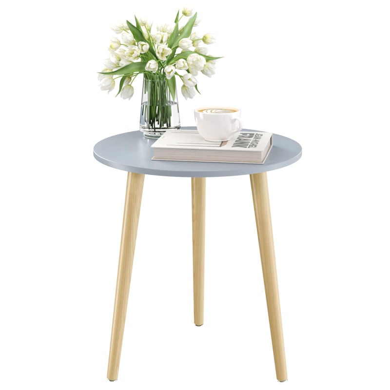 Apicizon Round Side Table Blue Grey End Table for Small Spaces Nursery Round Side Table Small Bedside Table Living Room Bedroom 165 x 205 Inches