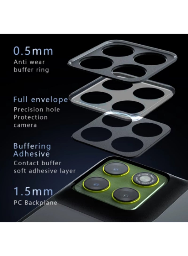 Wechdo Phone Case for Motorola Edge 70 Frosted Translucent Back Cover with Integrated Camera Lens Guard Shockproof TPU PC Hybrid Magnetic Protective Case Black - Image 4