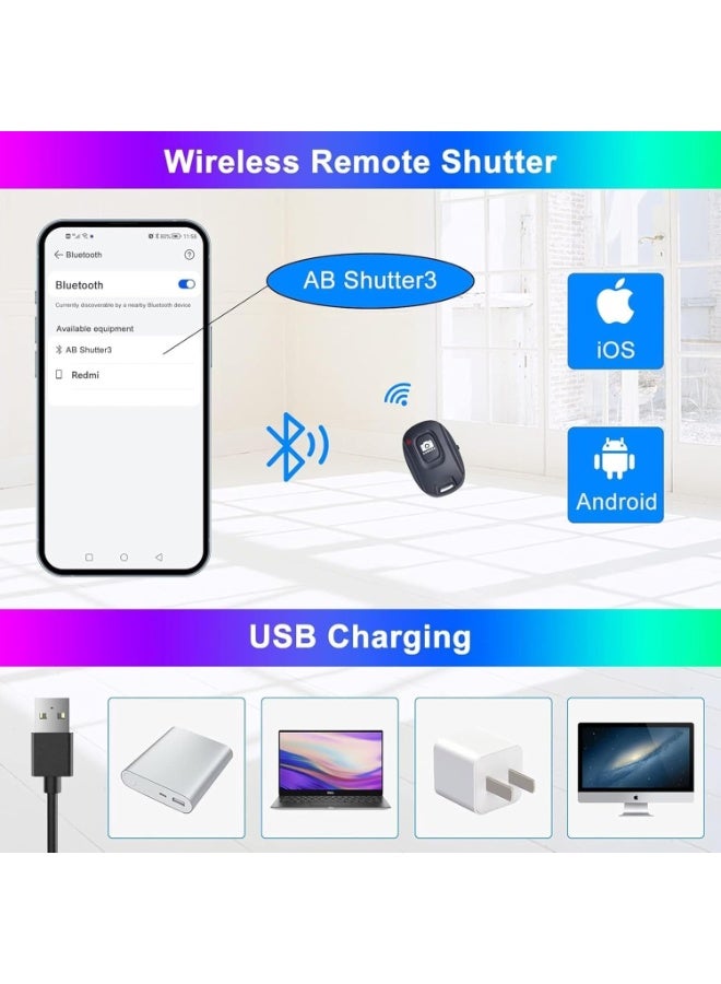 10" Selfie Ring Light with Stand and Phone Holder, Desk Tripod, 37 RGB Lighting Modes, Remote Control, Dimmable Circle Ringlight for iPhone/Android Camera, LED Light for Photo & Video Recording  - Image 5