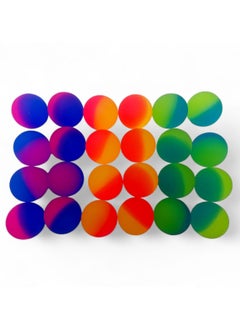 ماركة غير محددة جوائز ICY Superballs للأطفال - كرات نطاطة ساطعة بلونين مقاس 1.5 بوصة - عبوة من 24 كرة  - Image 1