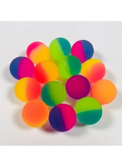 ماركة غير محددة جوائز ICY Superballs للأطفال - كرات نطاطة ساطعة بلونين مقاس 1.5 بوصة - عبوة من 24 كرة  - Image 2