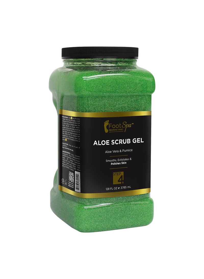 footspa - FOOT SPA - Exfoliating Scrub Gel, 128 Oz - Manicure, Pedicure and Body Exfoliator Infused with Aloe Vera and Salicylic Acid - Glow, Polish, Smooth and Moisture Skin - Bulk, Refill Gallon - Image 1