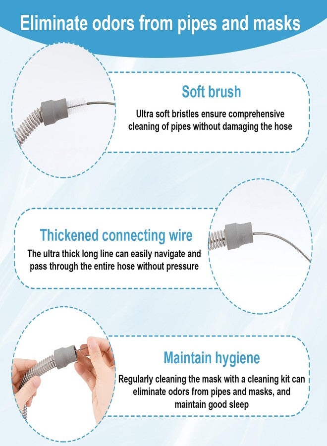 FDFuZhao CPAP Hose Brush Cleaning Kit for All Cpap Hoses and Masks, CPAP Cleaning Supplies with 6.5 Ft Tube Cleaning Brush & Collapsible Wash Basin Compatible with Standard 15mm-22mm Hose - Image 4
