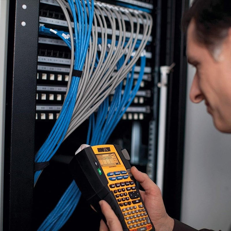 DYMO Rhino Industrial Flexible Nylon Labels 1/2" x 11.5' Black Print on White Tape - Image 4