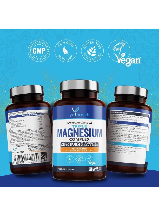 الصحةسنة مركب المغنيسيوم الثلاثي 450 ملغ، 180 كبسولة - Image 3