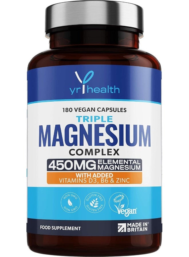 الصحةسنة مركب المغنيسيوم الثلاثي 450 ملغ، 180 كبسولة - Image 1