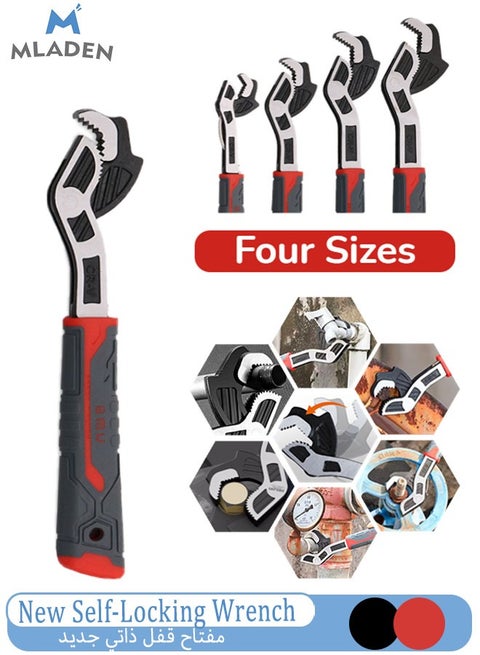 Multi-functional Self-Locking Wrench, Adjustable Corrosion-Resistant Heavy-Duty Mechanic Tool, Large Opening Adaptive Universal Industrial Spanner Wrench for House Repairs Plumbing Automotive and DIY Projects