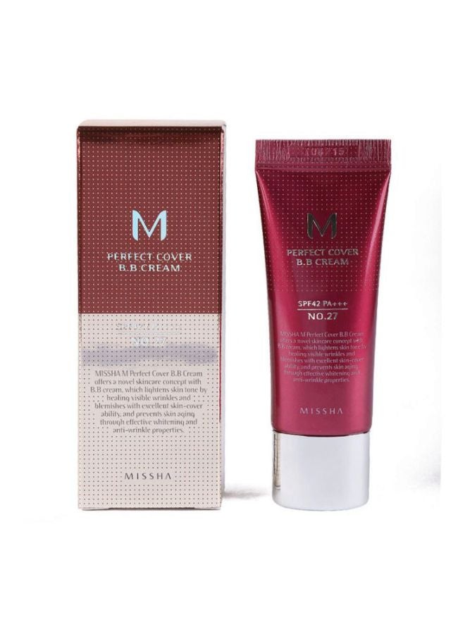 ميشا كريم بي بي إم بيرفيكت كوفر بعامل وقاية من أشعة الشمس SPF42/P+ رقم 29 بيج كراميل - Image 3
