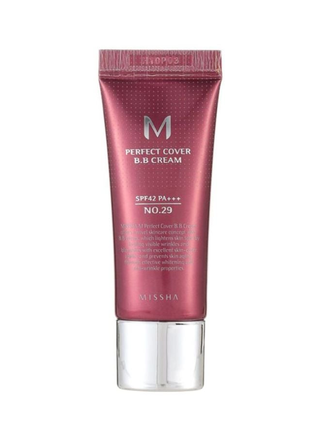 ميشا كريم بي بي إم بيرفيكت كوفر بعامل وقاية من أشعة الشمس SPF42/P+ رقم 29 بيج كراميل - Image 1