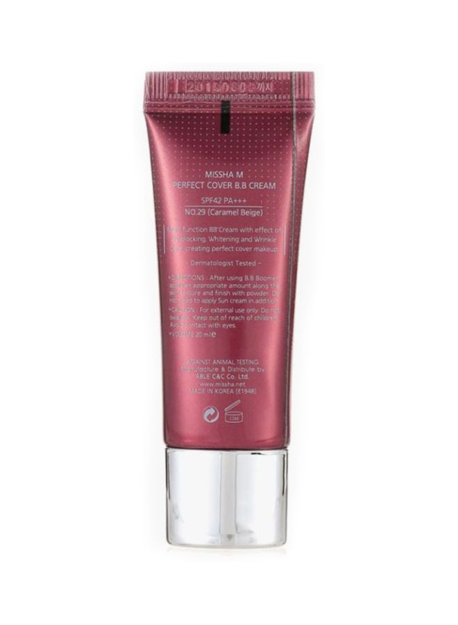 ميشا كريم بي بي إم بيرفيكت كوفر بعامل وقاية من أشعة الشمس SPF42/P+ رقم 29 بيج كراميل - Image 2
