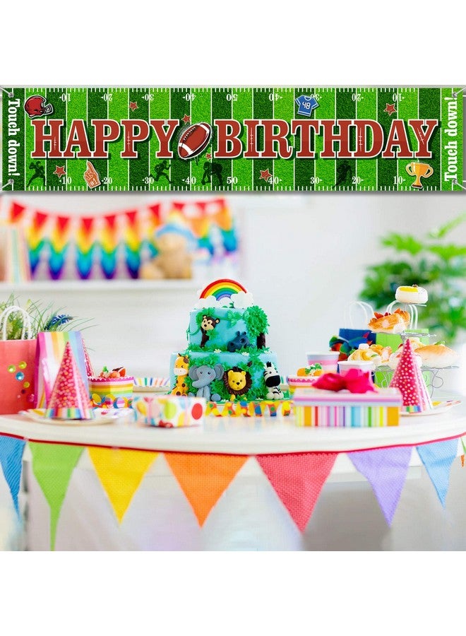 Tatuo زينة حفلة عيد ميلاد كرة القدم - لافتة خلفية بموضوع رياضي - مستلزمات حفلة مشجع كرة القدم (70.8 × 15.7 بوصة) - Image 5