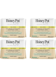 the Honey Pot company The Honey Pot Company - Incontinence Pads for Women - 80ct - Non-Herbal Panty Liners - Bladder Leak Control - Organic Cotton Cover & Ultra-Absorbent Pulp Core - FSA & HSA Eligbible 