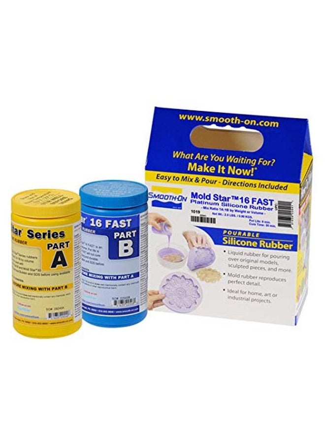 Smooth-On Mold Star 16 Fast 1A:1B Mix By Volume Platinum Silicone Rubber Pint Unit  - Image 1