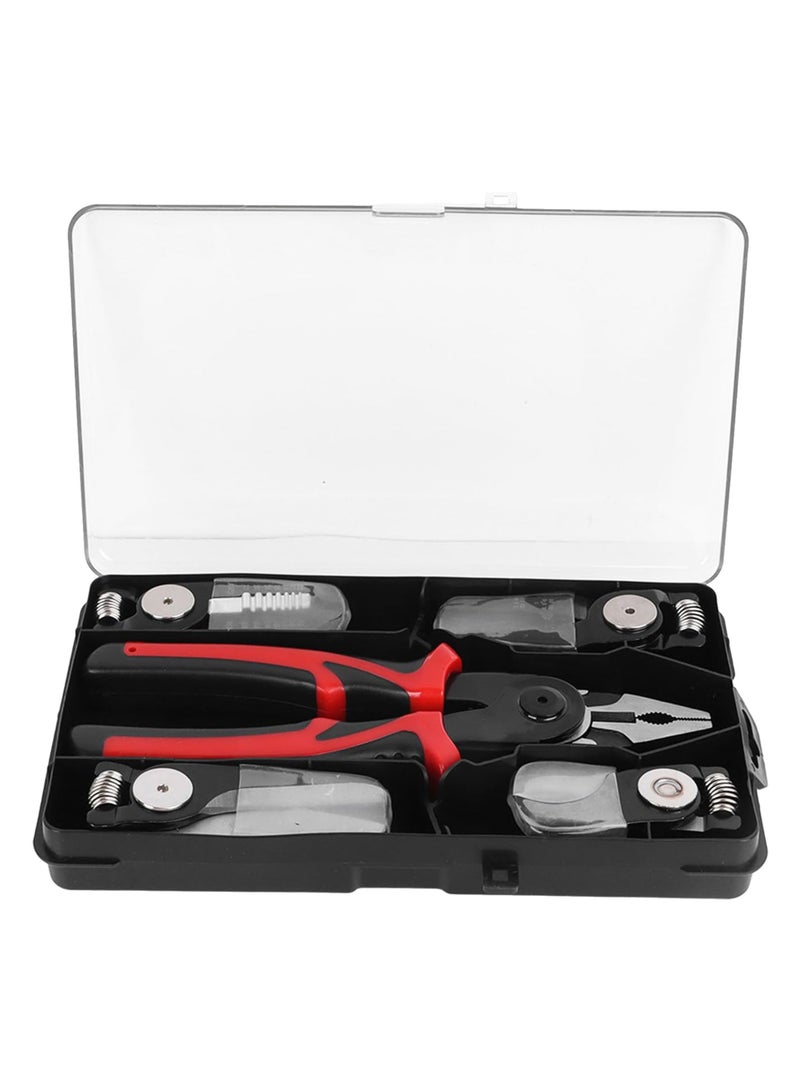 درافل مجموعة كماشة متعددة الوظائف 5 في 1 من دورافيل، مصنوعة من مادة فولاذية ممتازة، تصميم رأس قابل للفصل، تصميم مقبض مريح سهل الاستخدام لإصلاحات المنزل والمهام الإلكترونية - Image 2