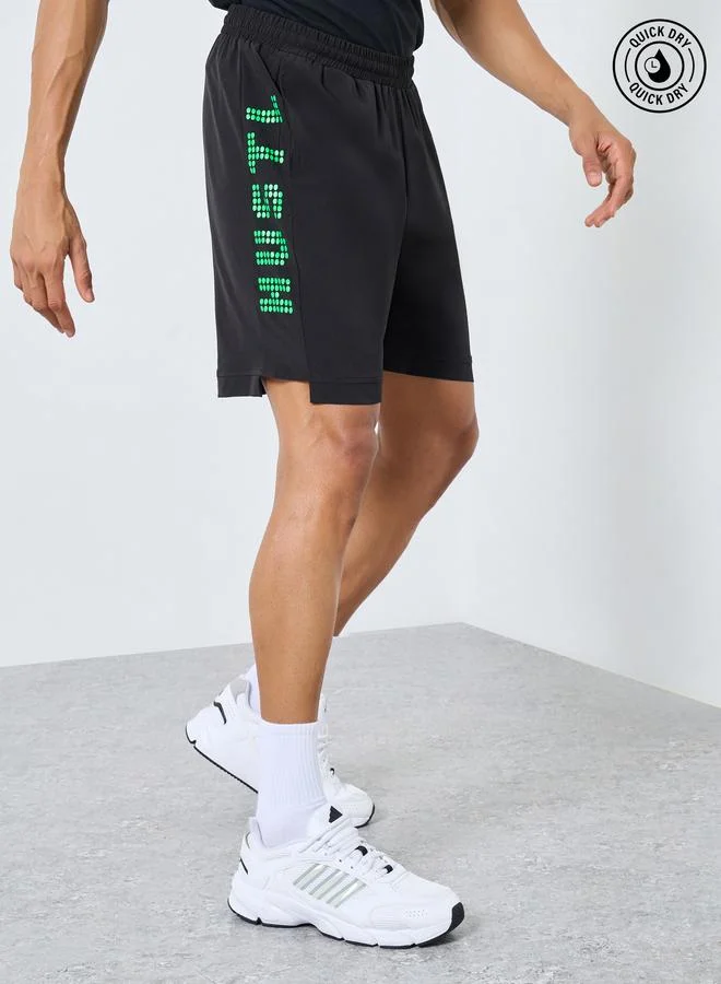 ستايلي اكتيف شورت تمرين بتفاصيل طباعة