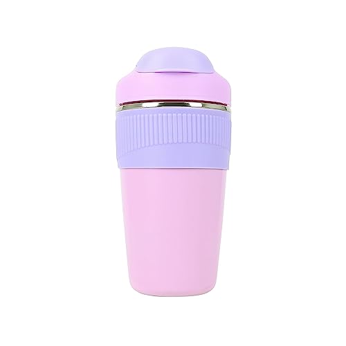 Wosta Travel Mug, Insulated Coffee Cup with Leakproof Lid,Vacuum Insulation Stainless Steel Reusable for Hot Cold Coffee, Non-Slip Protective Cover, (Purple, 600 Ml) - Image 1