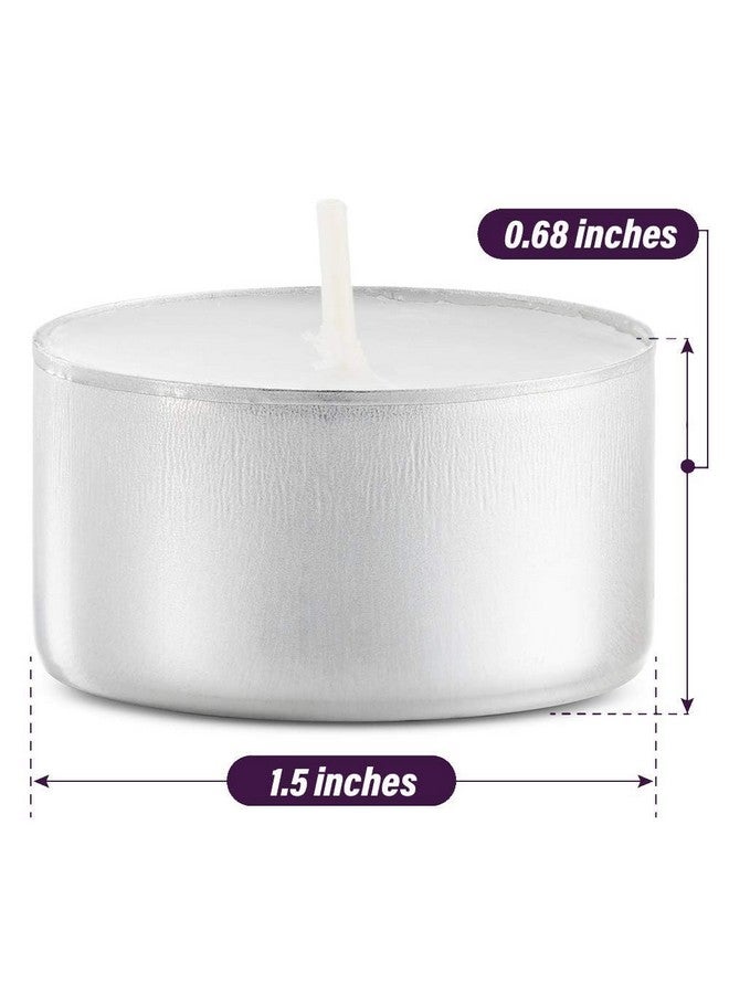 MontoPack MontoPack Unscented White Tealight Candles Bulk [100] | 6 Hours of Smokeless, Dripless, Long Lasting Burning Paraffin Tea Lights | Small Votive Mini Candles for Home, Shabbat, Weddings & Emergencies  - Image 5