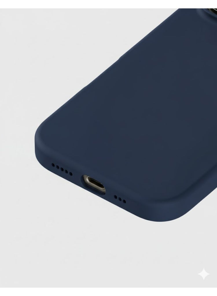 بليكس حافظة لهاتف أبل آيفون 16 برو كحلي - سيليكون تي بي يو ممتاز 2.0 مم، حماية معززة للكاميرا مع درع العدسة، غطاء مقاوم للصدمات ومقاوم للماء لهاتف أبل آيفون 16 برو - Image 4