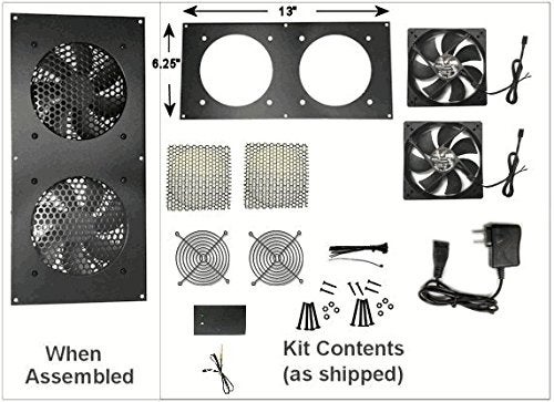 Coolerguys Dual 120mm Fan kit with pre-Set Thermal Controller CG-1202-P - Image 2
