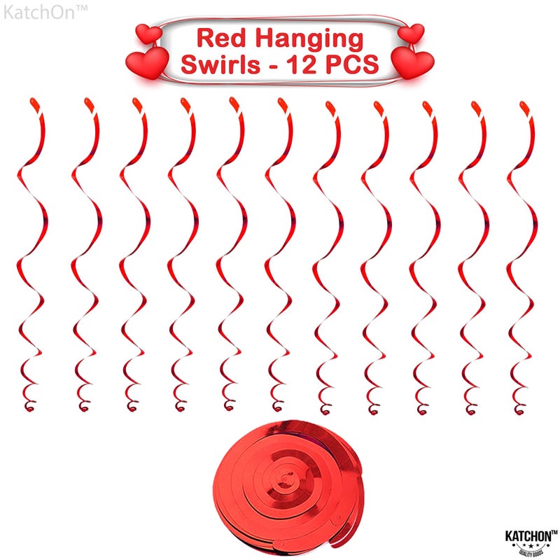 KatchOn, Valentines Hanging Swirls - Large, Pack of 30, No DIY | Valentines Day Hanging Decorations | Hanging Valentines Day Decorations | Hanging Hearts Decorations for Valentines Day Decor - Image 5