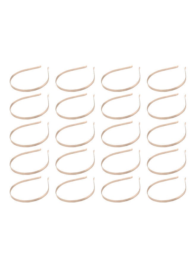 NIBEMINENT 20-Piece DIY Stainless Steel Hairbands Set Gold - Image 1