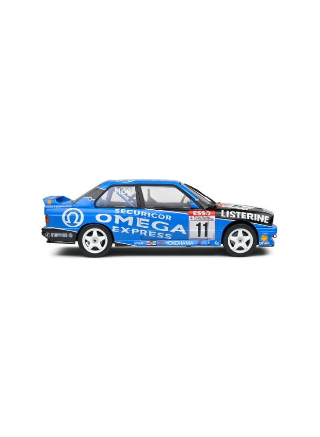 Solido BMW E30 M3 BTCC 1991 #1 W. Hoy Blue Diecast Model Car, 1:18 Scale, Opening Front Doors, Steerable Wheels, Collector Display Model - Image 2