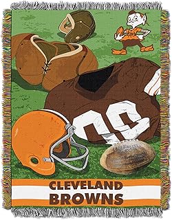 THE NORTHWEST COMPANY The Northwest Company Officially Licensed NFL Cleveland Browns "Vintage" Woven Tapestry Throw Blanket, 48" x 60", Multi  - Image 1