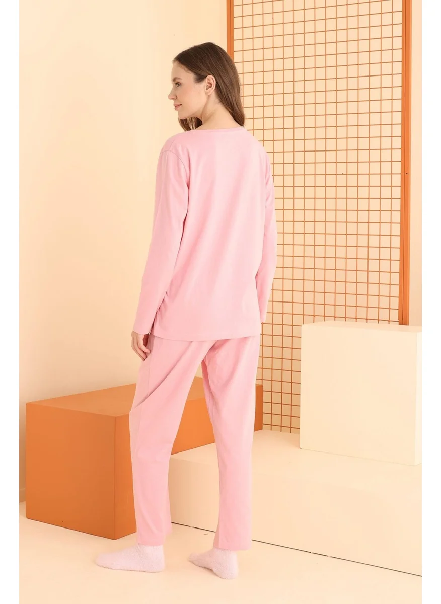 إن بي بي Women's 100% Cotton Combed Cotton Pajama Set, Life Is Lovely Pajama Set