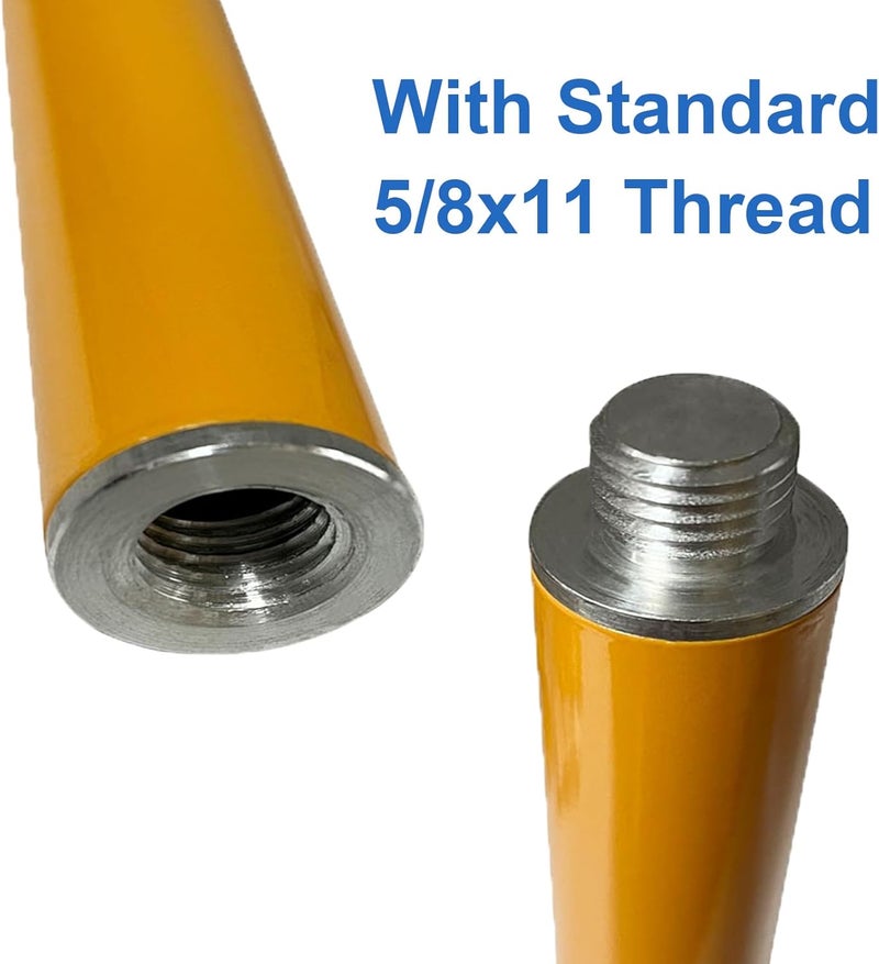 LS2015 12 inch Surveying Tripod Pole G.P.S Antenna Extend Section with 5/8x11 Thread, Aluminum Yellow Mini Pole for Surveying GPS GNSS RTK Surveying Device/Prism - Image 2