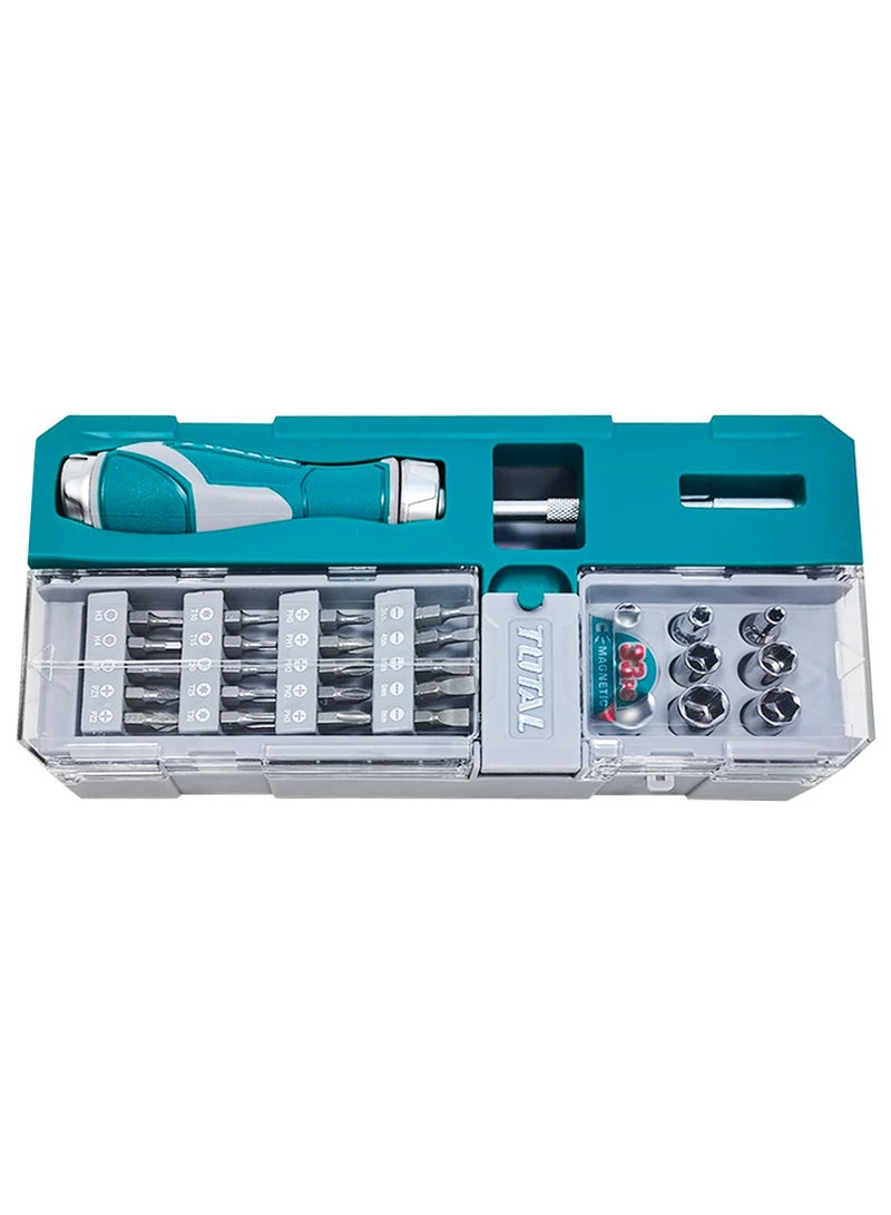 TOTAL Screwdriver Set for Home / Office / Workshop / Electrician's - TACSD30336 T.O.T.A.L 33 pcs Interchangeable Industrial - Image 4