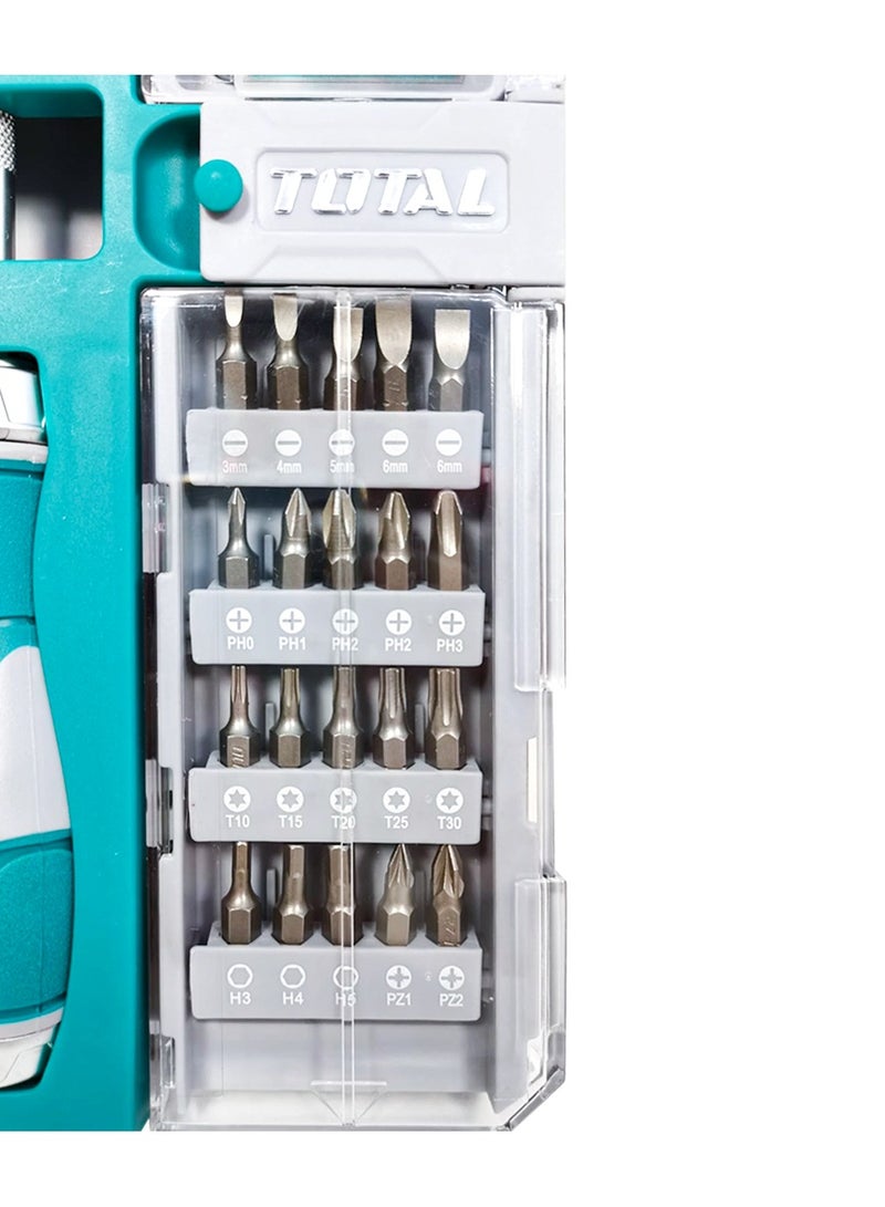 TOTAL Screwdriver Set for Home / Office / Workshop / Electrician's - TACSD30336 T.O.T.A.L 33 pcs Interchangeable Industrial - Image 5