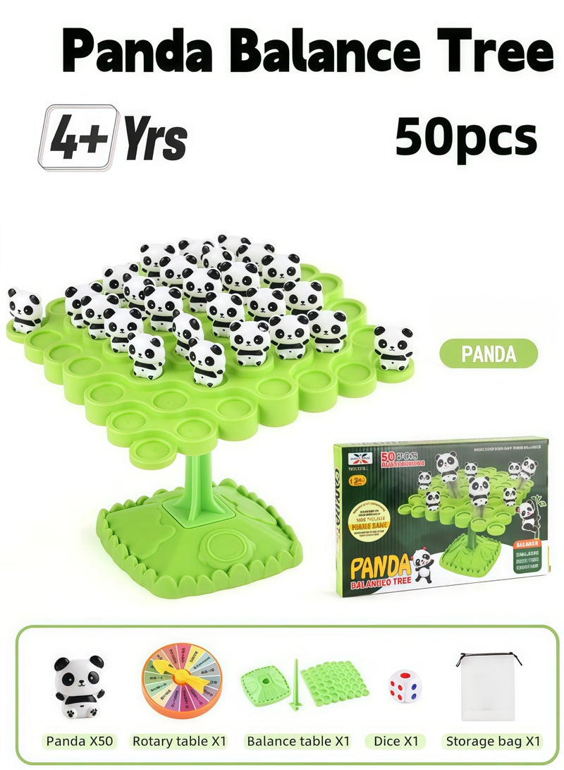 Panda Balance Game,Two-Player Balanced Tree Board Game,Parent-Child Interactive Family Tabletop Puzzle Montessori Toy,Frogs Board for Kids and Adults - Image 1