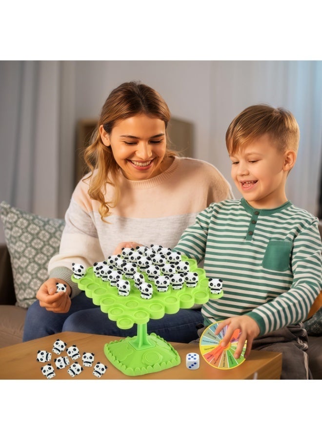 Panda Balance Game,Two-Player Balanced Tree Board Game,Parent-Child Interactive Family Tabletop Puzzle Montessori Toy,Frogs Board for Kids and Adults - Image 4