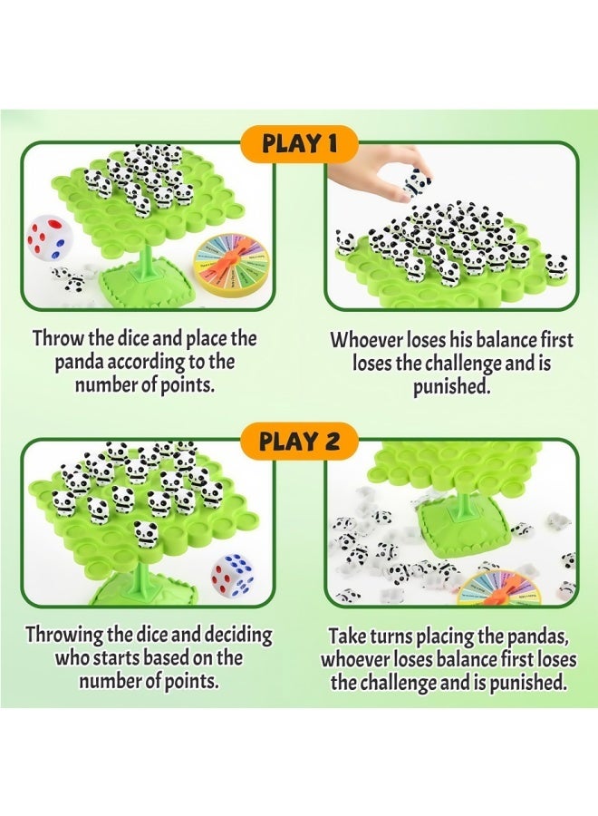 Panda Balance Game,Two-Player Balanced Tree Board Game,Parent-Child Interactive Family Tabletop Puzzle Montessori Toy,Frogs Board for Kids and Adults - Image 2