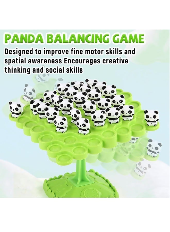 Panda Balance Game,Two-Player Balanced Tree Board Game,Parent-Child Interactive Family Tabletop Puzzle Montessori Toy,Frogs Board for Kids and Adults - Image 5