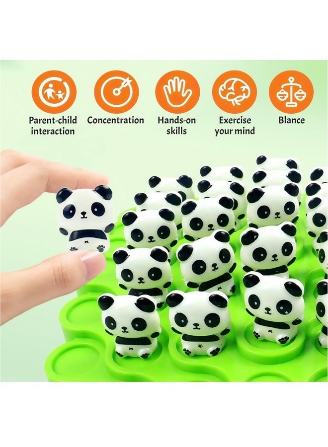 Panda Balance Game,Two-Player Balanced Tree Board Game,Parent-Child Interactive Family Tabletop Puzzle Montessori Toy,Frogs Board for Kids and Adults - Image 3