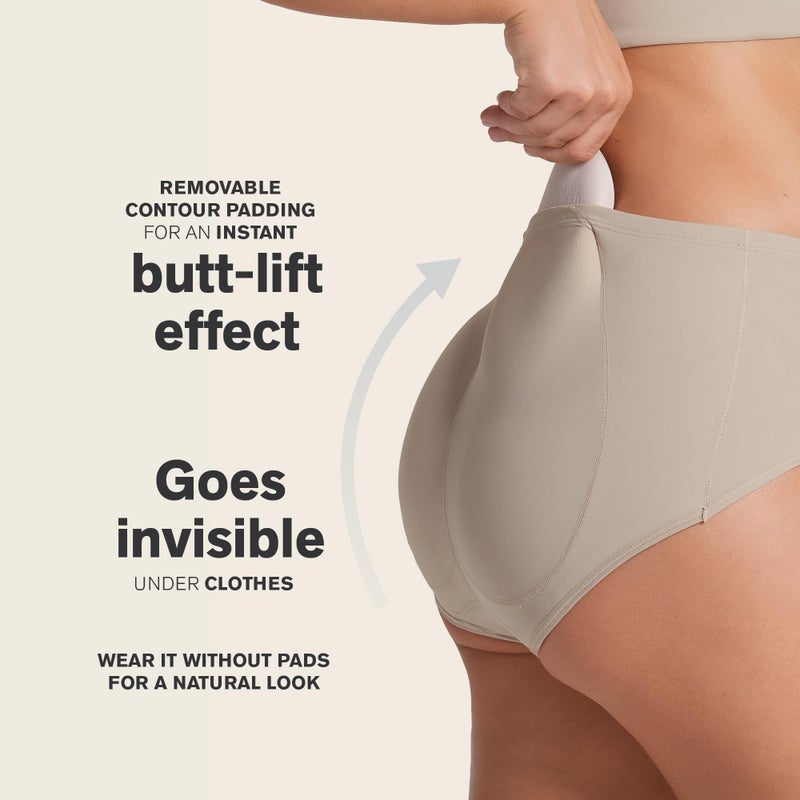 Leonisa Butt Lifting Shapewear Booty Lifting Panties for Women - Shaper Shorts and Boyshort with Butt Pads - Image 3