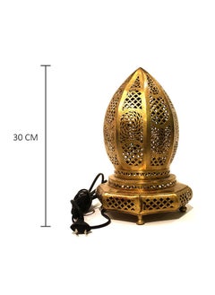 Antique Museum Moroccan Handmade Arabic Traditional Brass Table Lamp  - Image 2
