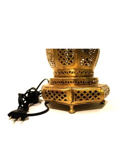 Antique Museum Moroccan Handmade Arabic Traditional Brass Table Lamp  - Image 4