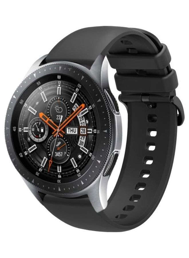 NIBEMINENT Silicone Replacement Strap Watchband For Huawei Watch 3/3 Pro Black  - Image 3