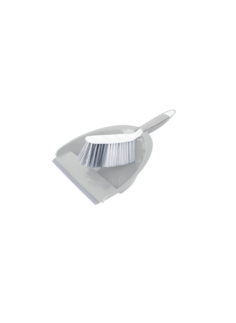 Royalford CleanTech Dustpan & Brush 23cm RF12840 Durable Stiff Bristles Having Frayed and Angled Tips for Effective Cleaning