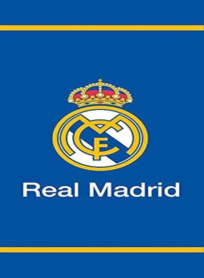 منشفة شاطئ جديدة مرخصة من ريال مدريد، مقاس 30 × 60 بوصة، مصنوعة من القطن الخالص 100%