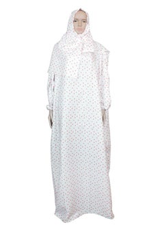 City Rose Islamic Women's Pray Cotton Dress With Hijab Abaya khimar Floral Suit  - Image 1