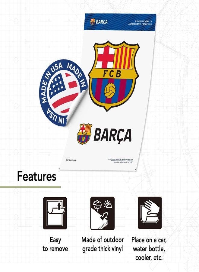 Desert Cactus FC Barcelona Sticker Barça Sheet Vinyl Football Soccer Decal Laptop Water Bottle Car Scrapbook Sheet (4 inch Version A) - Image 4