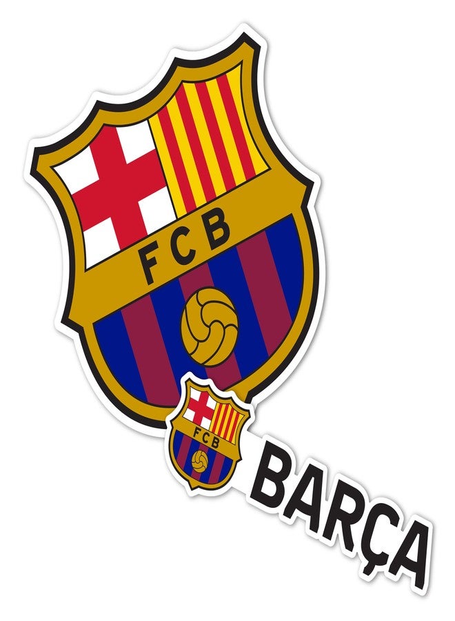 Desert Cactus FC Barcelona Sticker Barça Sheet Vinyl Football Soccer Decal Laptop Water Bottle Car Scrapbook Sheet (4 inch Version A) - Image 1