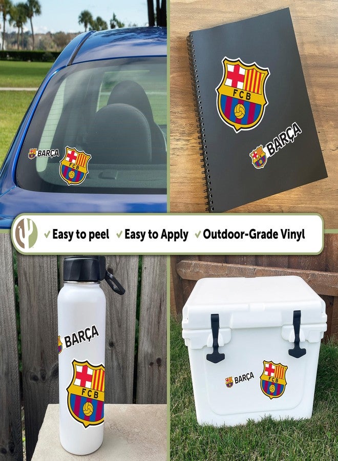 Desert Cactus FC Barcelona Sticker Barça Sheet Vinyl Football Soccer Decal Laptop Water Bottle Car Scrapbook Sheet (4 inch Version A) - Image 2