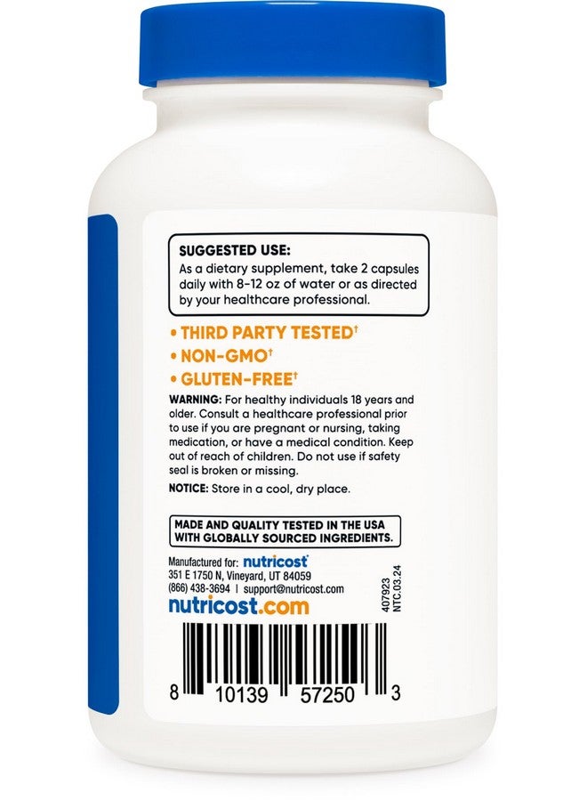 Nutricost Betaine Anhydrous Capsules 1500mg, 60 Servings - Gluten Free, Non-GMO, 750mg Per Cap, 120 Capsules - Image 4