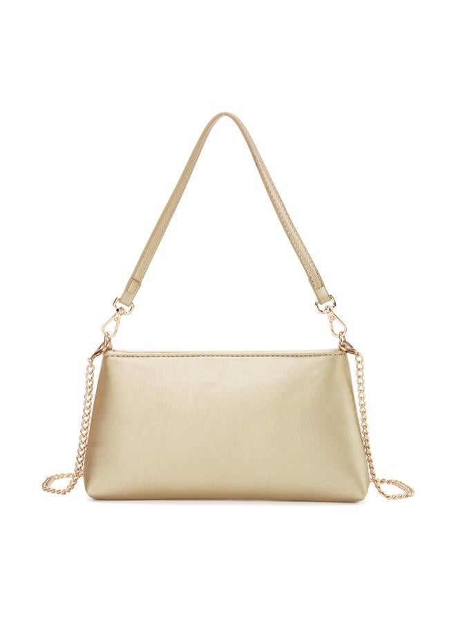 Valleycomfy Women Clutch Purses Ladies Pu Leather Evening Bag Shoulder Bag Handbag for Party/Wedding/Cocktail/Prom/Club, Gold - Image 1