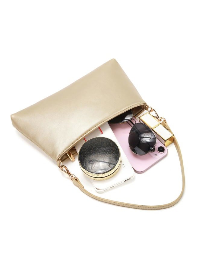 Valleycomfy Women Clutch Purses Ladies Pu Leather Evening Bag Shoulder Bag Handbag for Party/Wedding/Cocktail/Prom/Club, Gold - Image 5