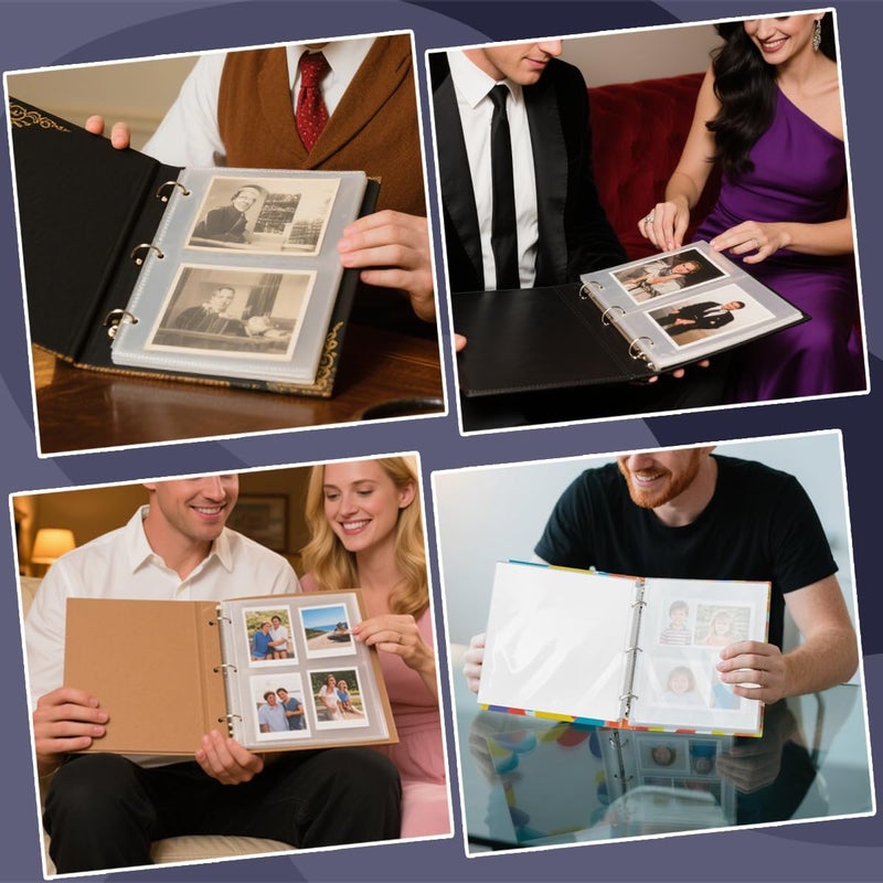 zandfelo 100 Sheets Plastic Page Protectors, Scrapbook Page Protectors, Craft Paper Protective Sleeves, Plastic Storage Pockets for Photo Scrapbook Binder Album - Image 5